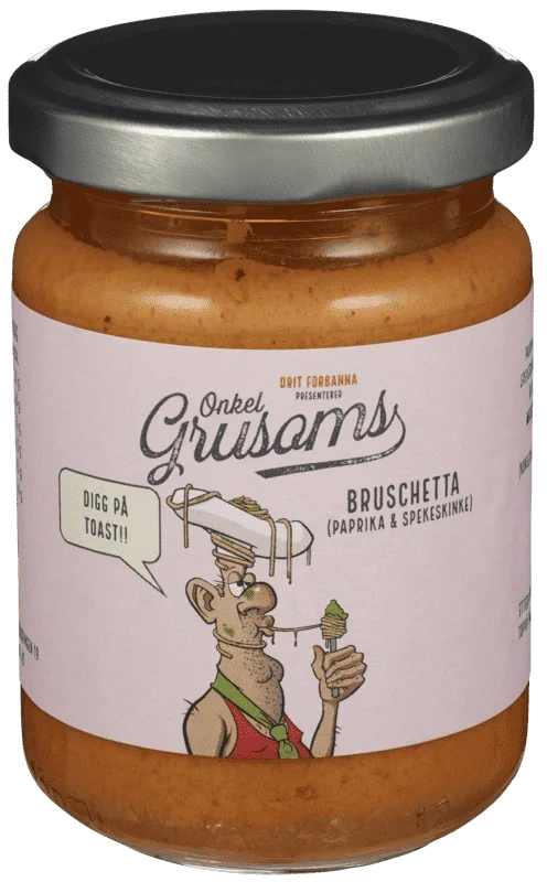 Onkel Grusoms Bruschetta Paprika & Spekeskinke 135g