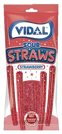 Sour Straws Strawberry Vidal 90g