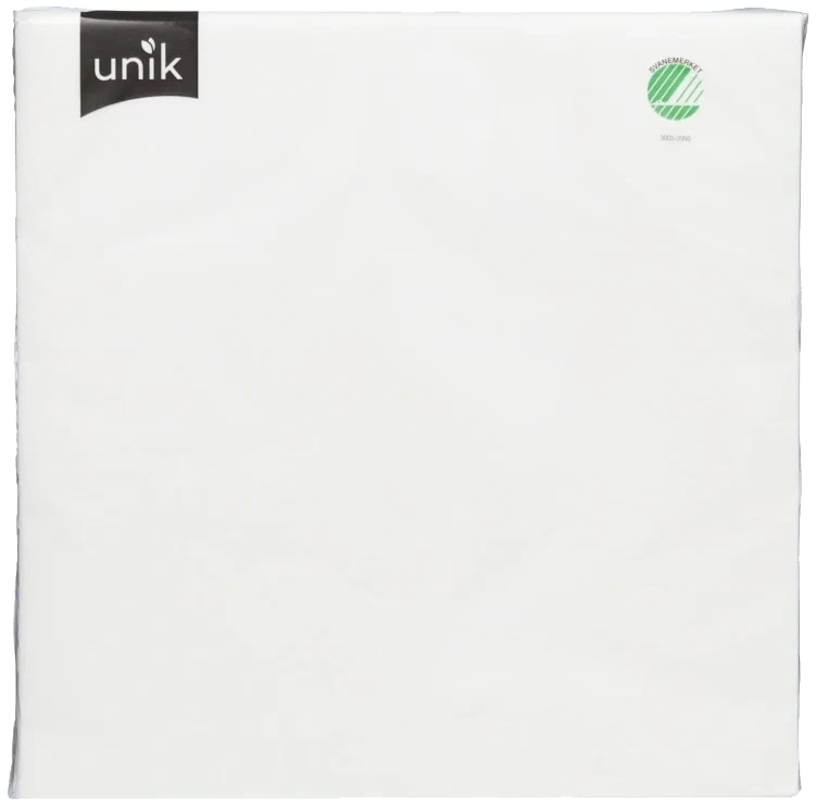 Serviett Middag Hvit 50pk Unik