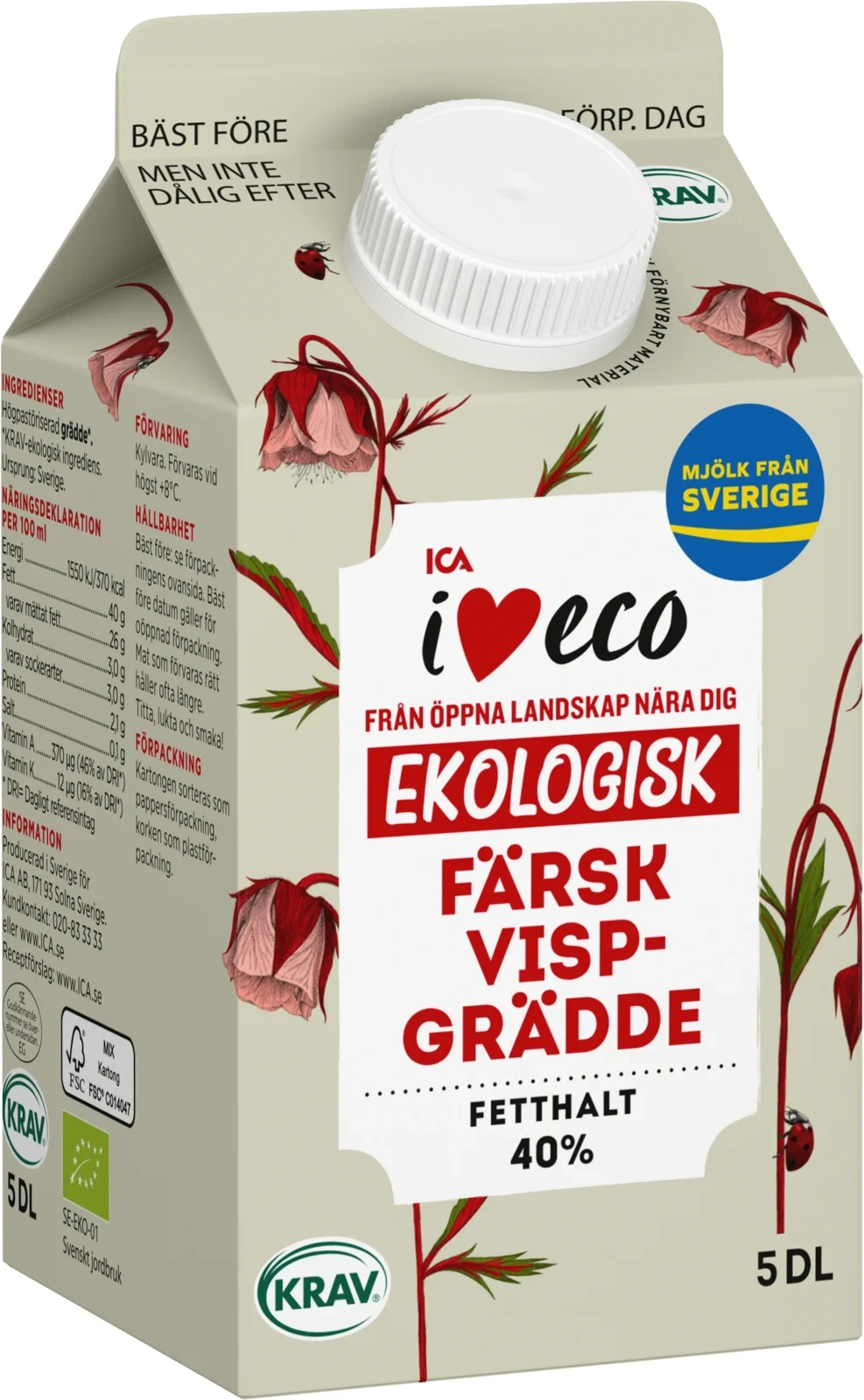 Eko Vispgrädde 40%