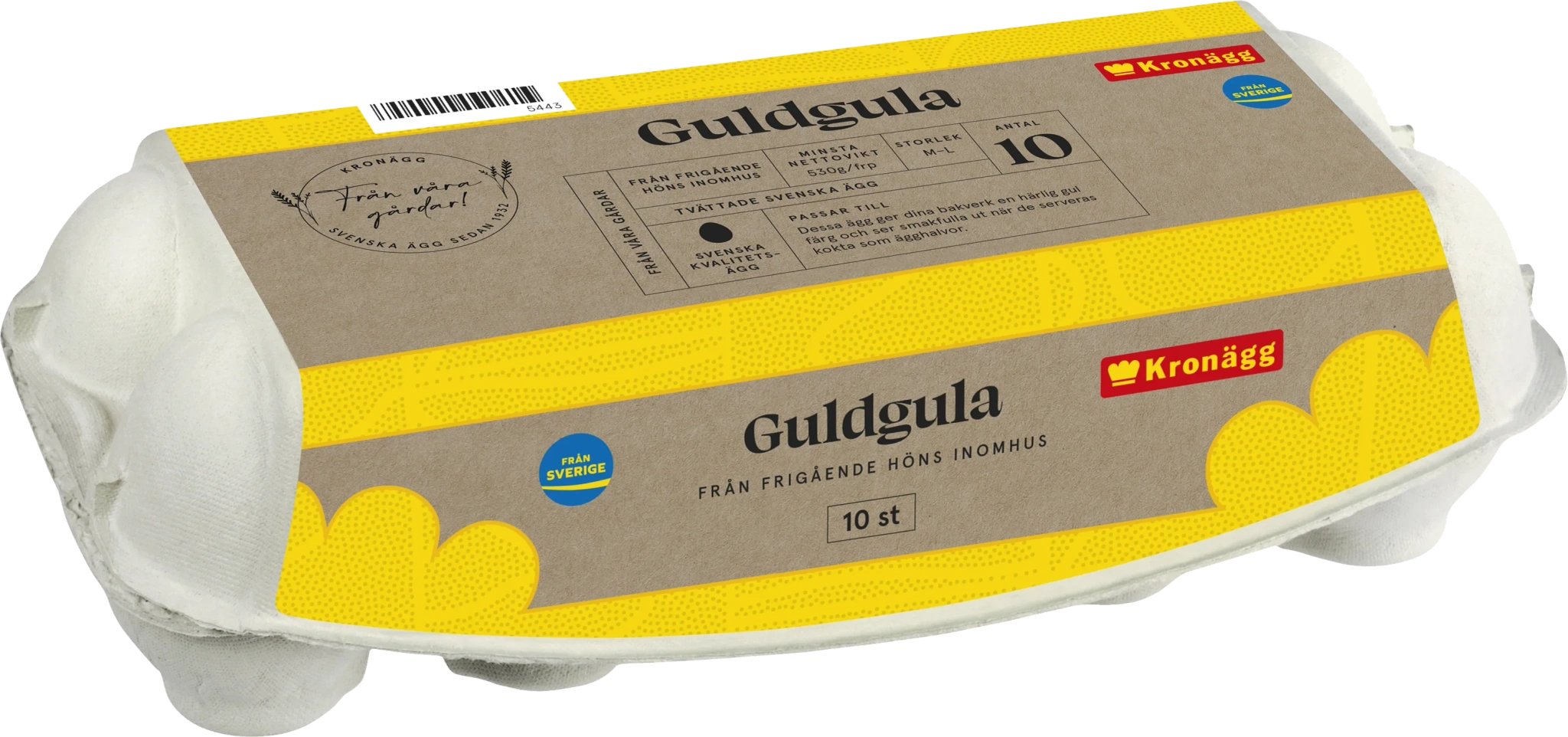 Frigående inomhus guldgula 10p M-L
