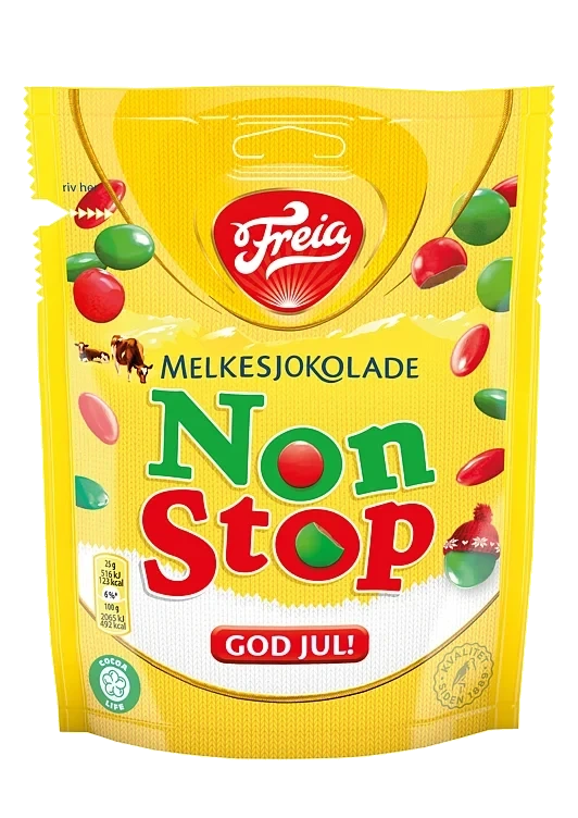 Non stop melkesjokolade pose 180g