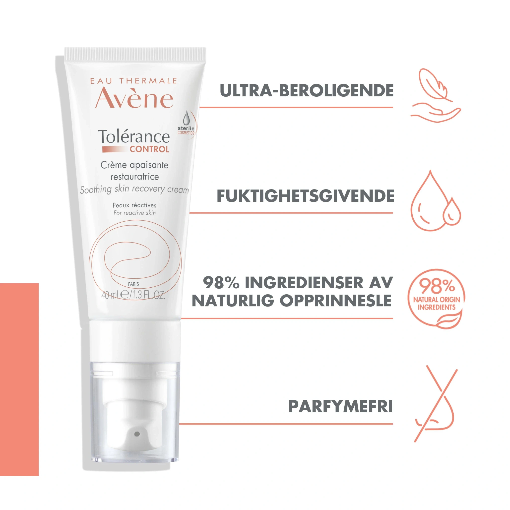 Avène Tolérance Control Skin Recovery Cream, 40 ml