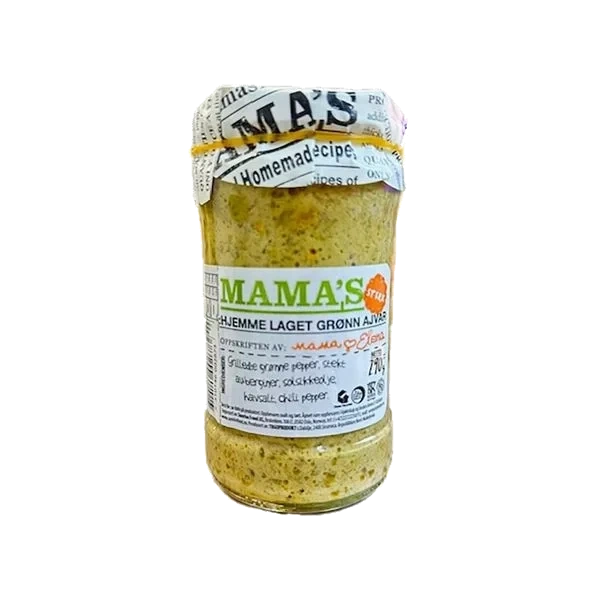 Mama´s Hjemmelaget Avjar - Grønn Sterk