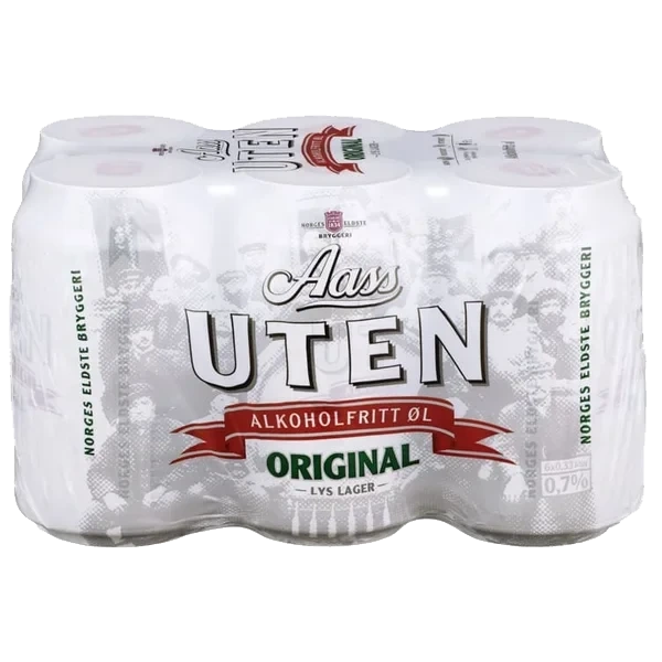 Aass Pils Uten Alkoholfri 0,33l Bx 6stk