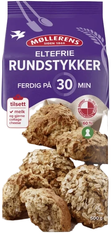 Rundstykker Eltefrie På 30 Min 500g Møllerens