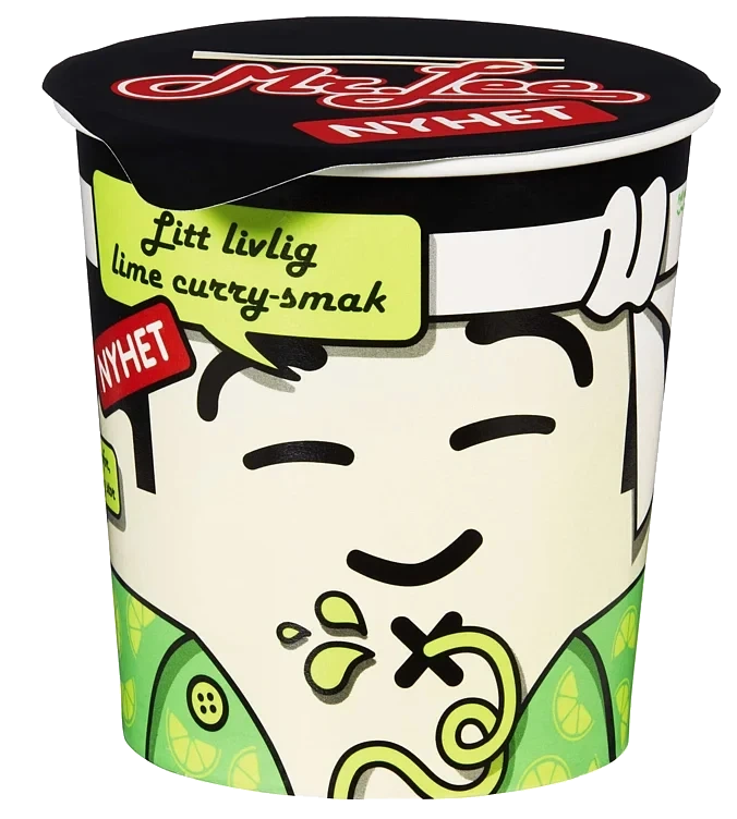 Mr lee litt livlig lime curry-smak nudler kopp  65g