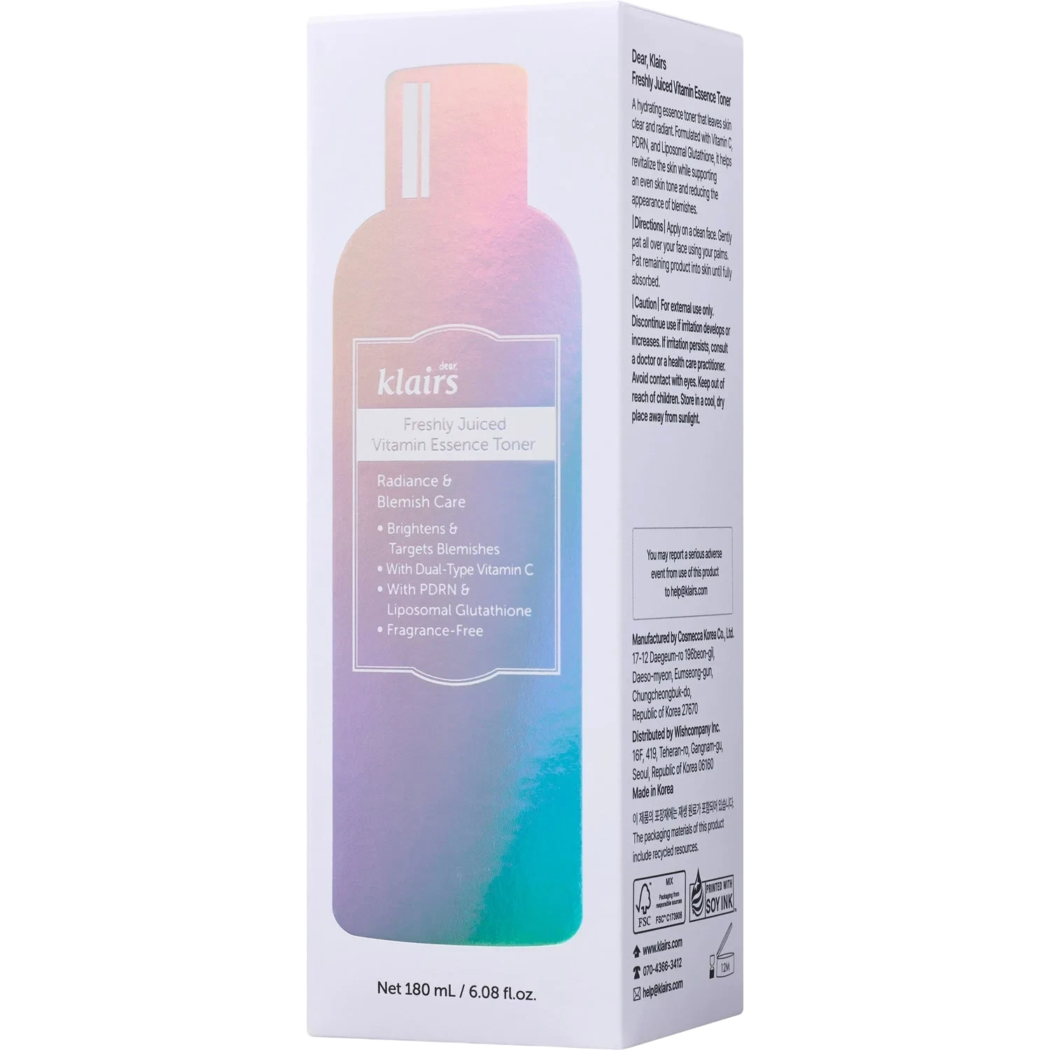 Klairs Freshly Juiced Vitamin Essence Toner 180 ml