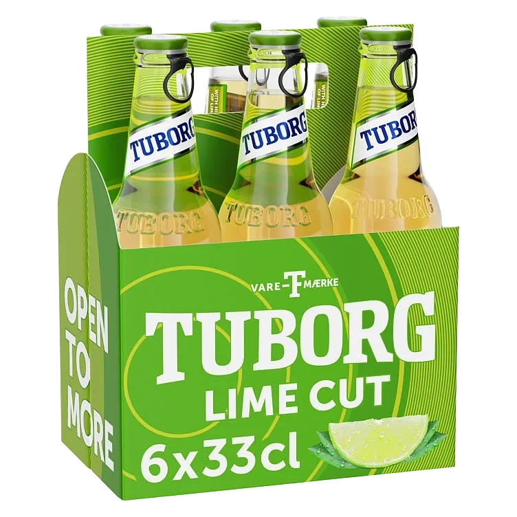 Tuborg Lime Cut 0,33lx6 flaske