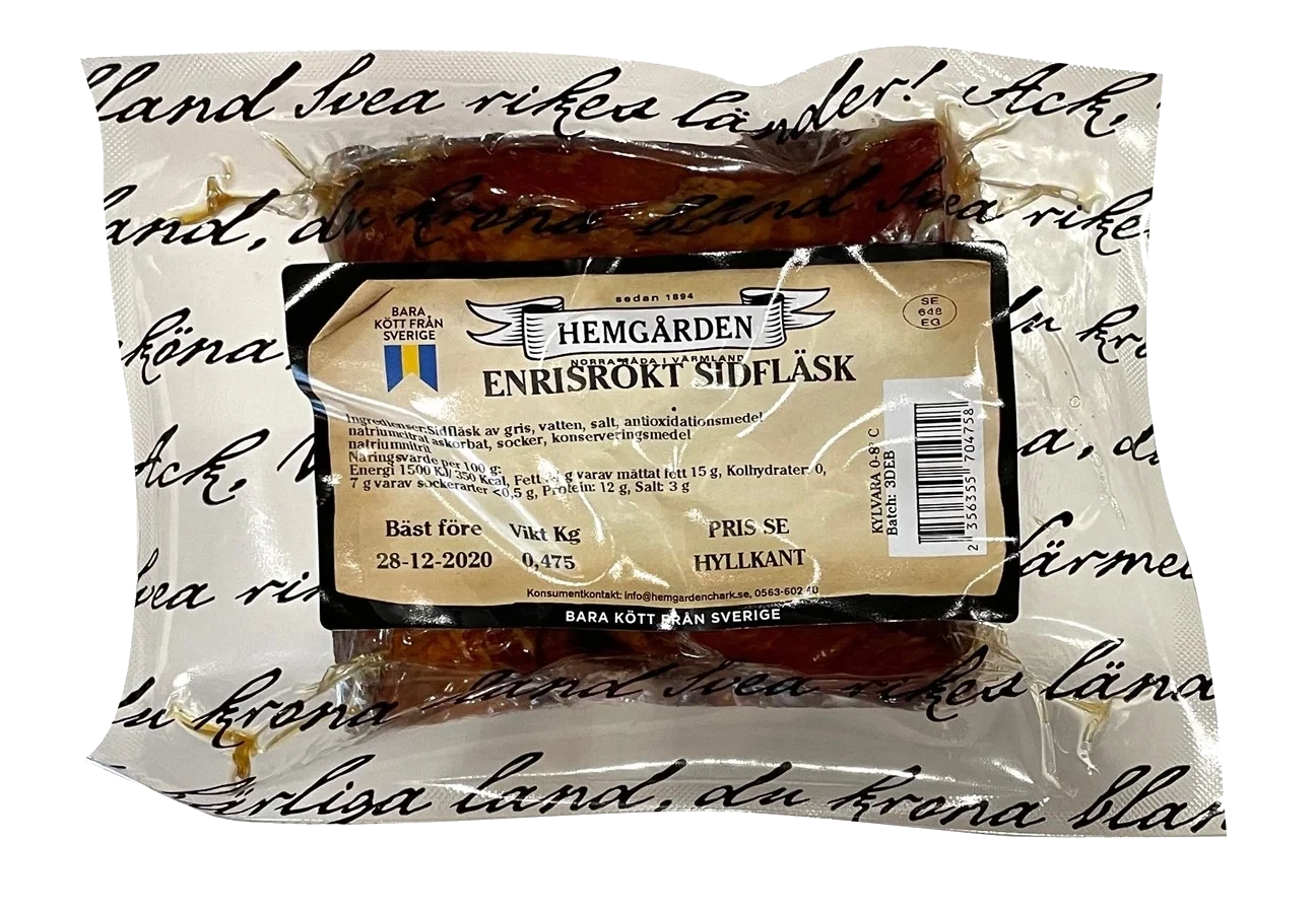 Enrisrökt sidfläsk