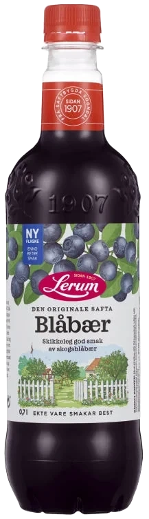 Blåbærsaft 0,7l Lerum