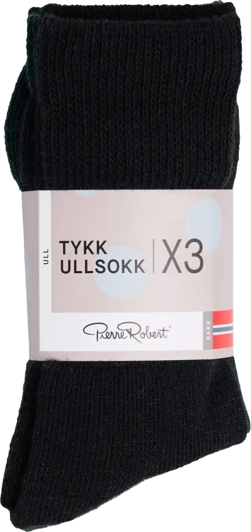 Ullsokk Tykk X3 Black 37-40 Pierre Robert