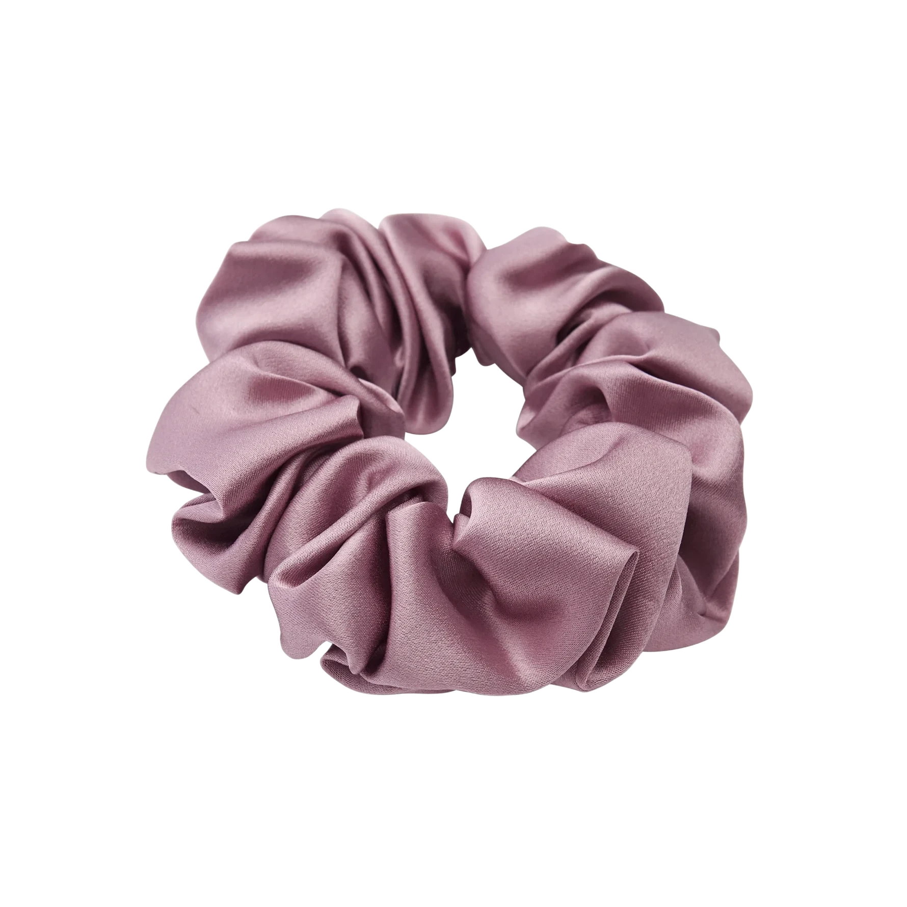 Lenoites Mulberry Silk Scrunchie Purple