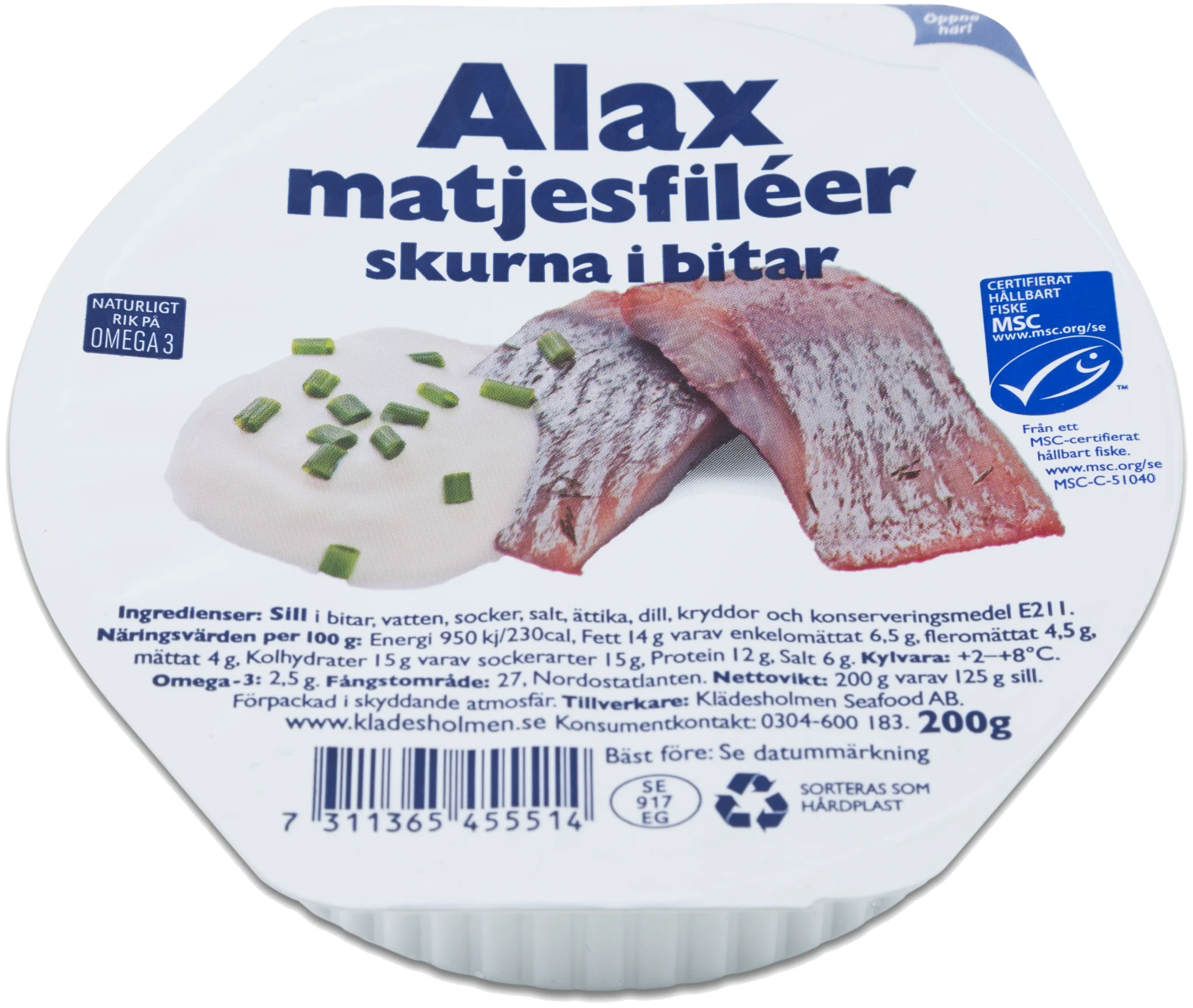 Matjessill i bitar