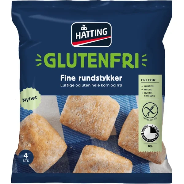 Glutenfri Fine Rundstykker 70gx4stk