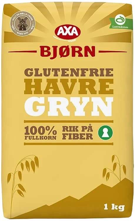 Havregryn Store glutenfri 1kg Axa