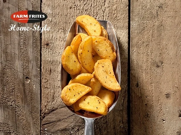 FARM FRITES FROSEN Home-Style Rustika Skivor S&P