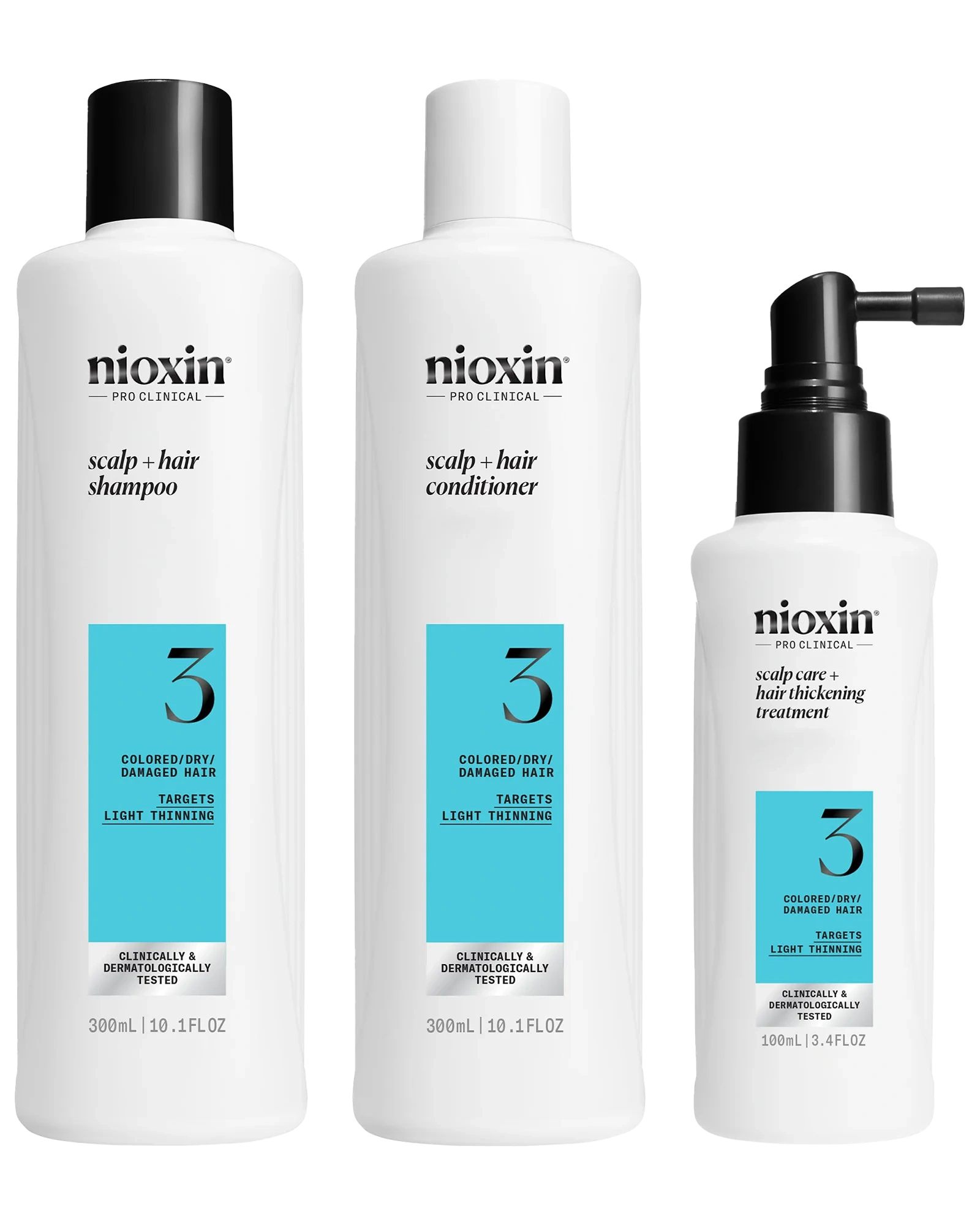 Nioxin System 3 Loyalty Kit, 300 ml + 300 ml + 100 ml