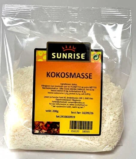 Sunrise Kokosmasse 200g