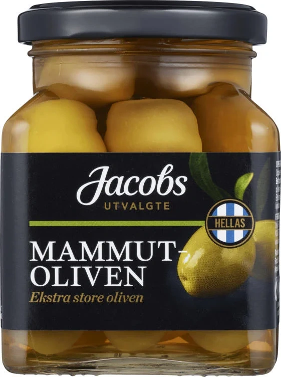 Oliven Mammut Grønne 300g Jacobs Utvalgte
