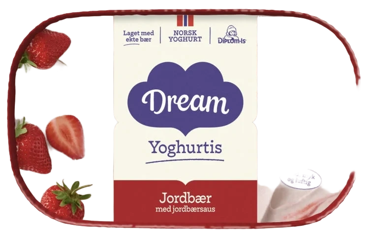 Dream Yoghurtis Jordbær 640ml Diplom-Is