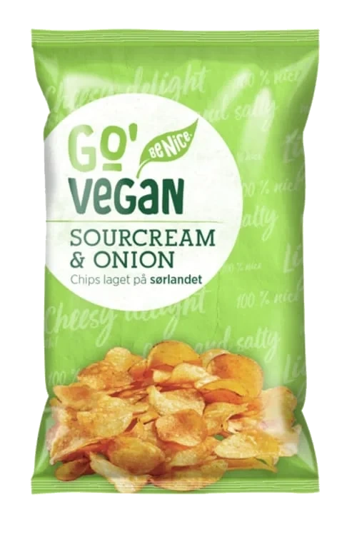 Go' vegan sourcream & onion chips   175g