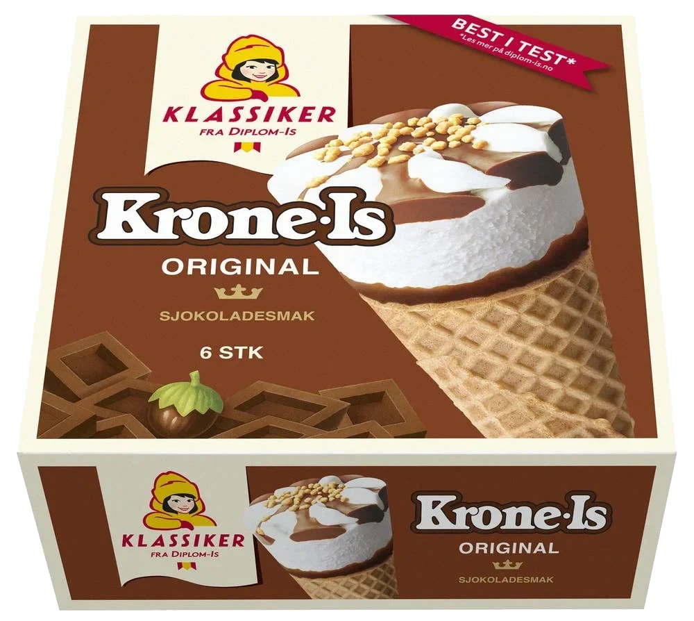 Krone-is sjokolade 6 stk, 750 ml