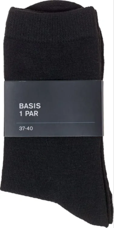 Basic Socks X1 Poly Black 37-40 Lm