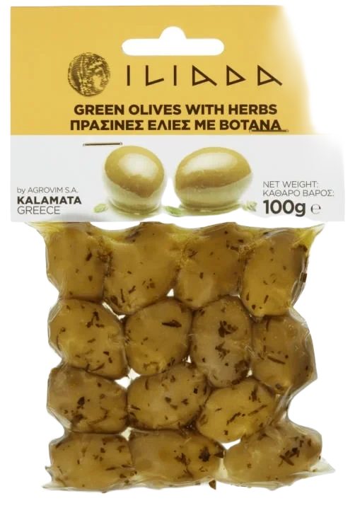 Oliven Grønn m/Urter 100g Iliada