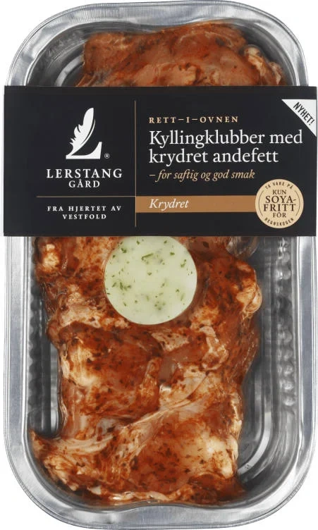 Kyllingklubber Krydret 400g Enh Lerstang