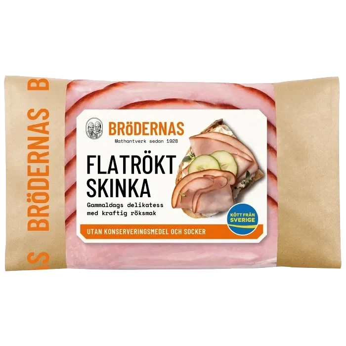 Skinka Flatrökt 105g Brödernas