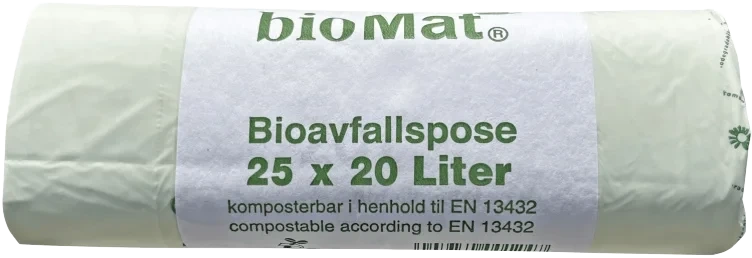 Avfallspose 20l Komposterbar 25stk Biomat