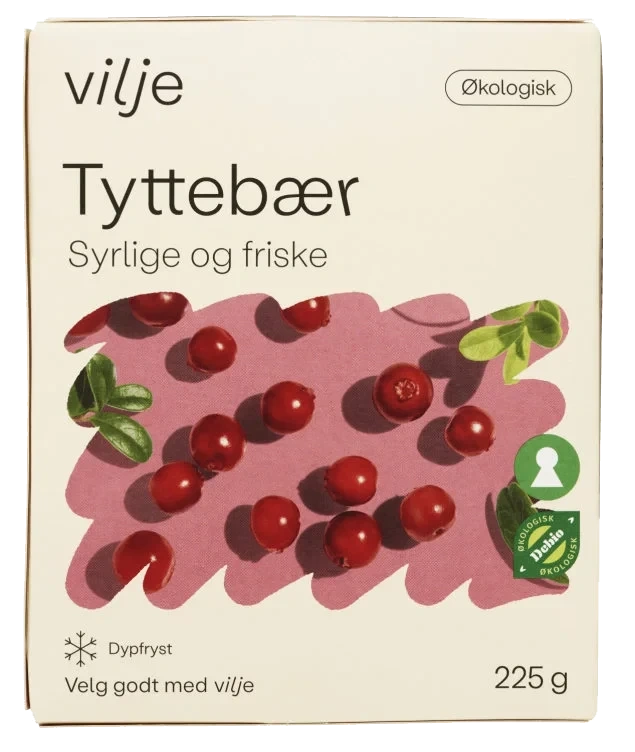 Tyttebær Økologisk 225g Vilje