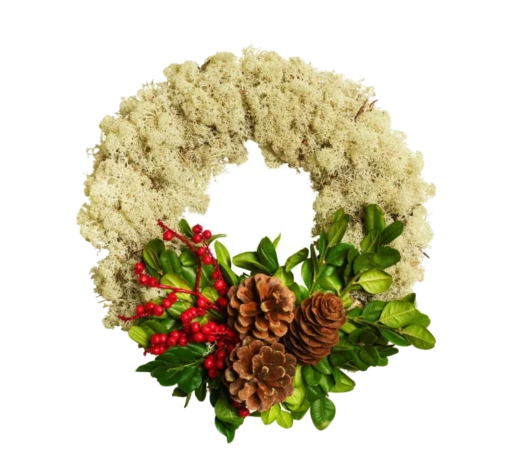 Mosekrans Pyntet 25 Cm