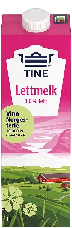 Tine Lettmelk 1% 1l