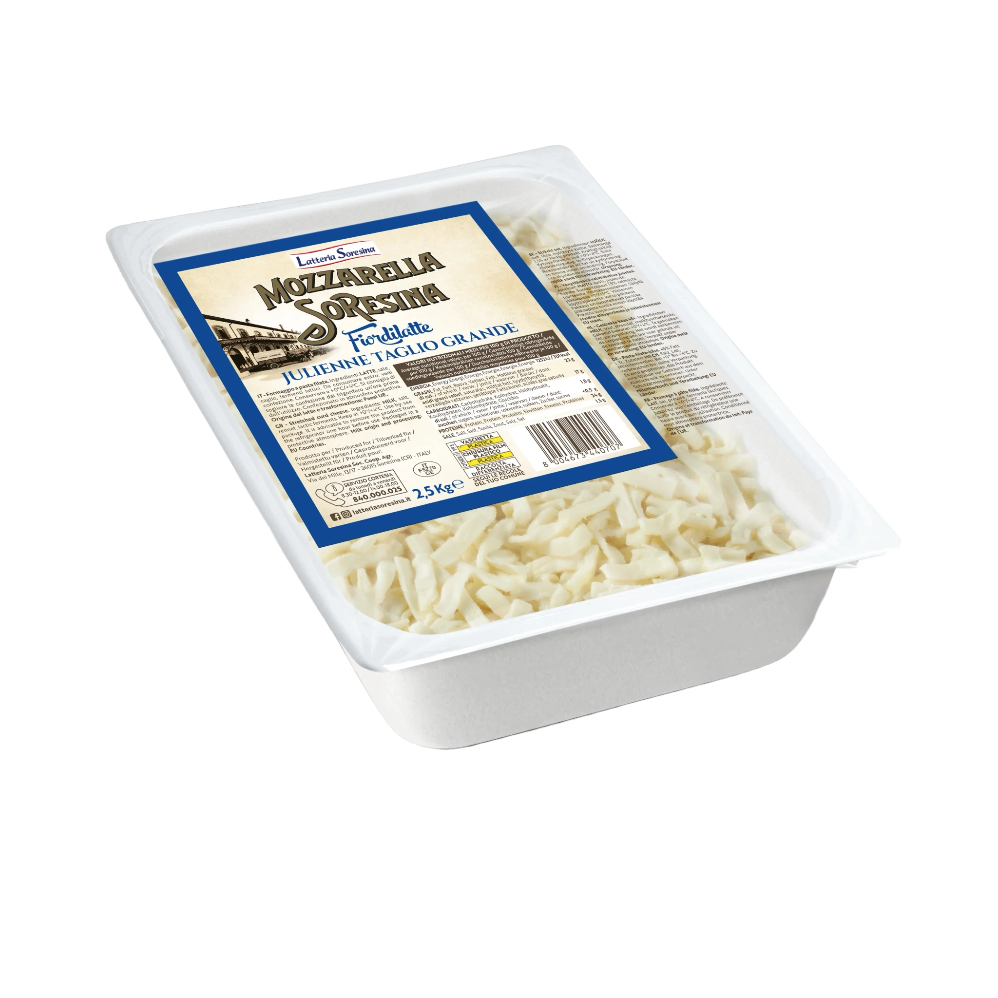 Mozzarella Fiore di Latte grovriven