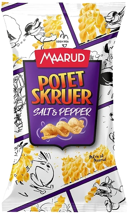 Potetskruer salt & pepper  85g