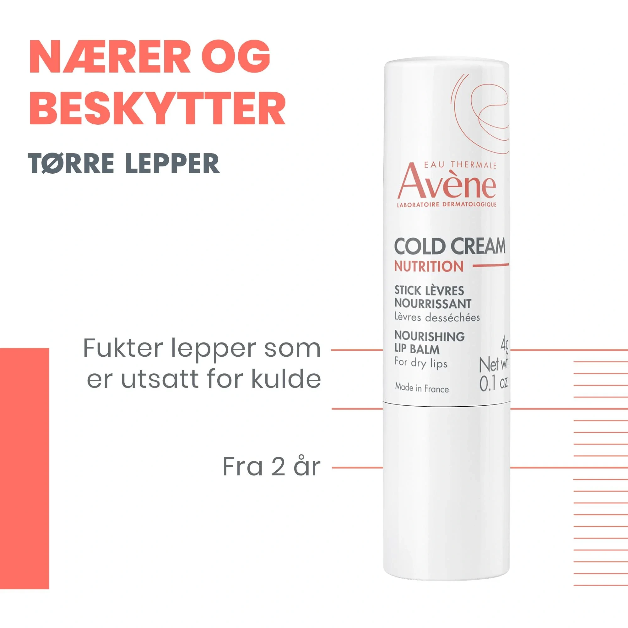 Avène Cold Cream Lip Balm, 4 g