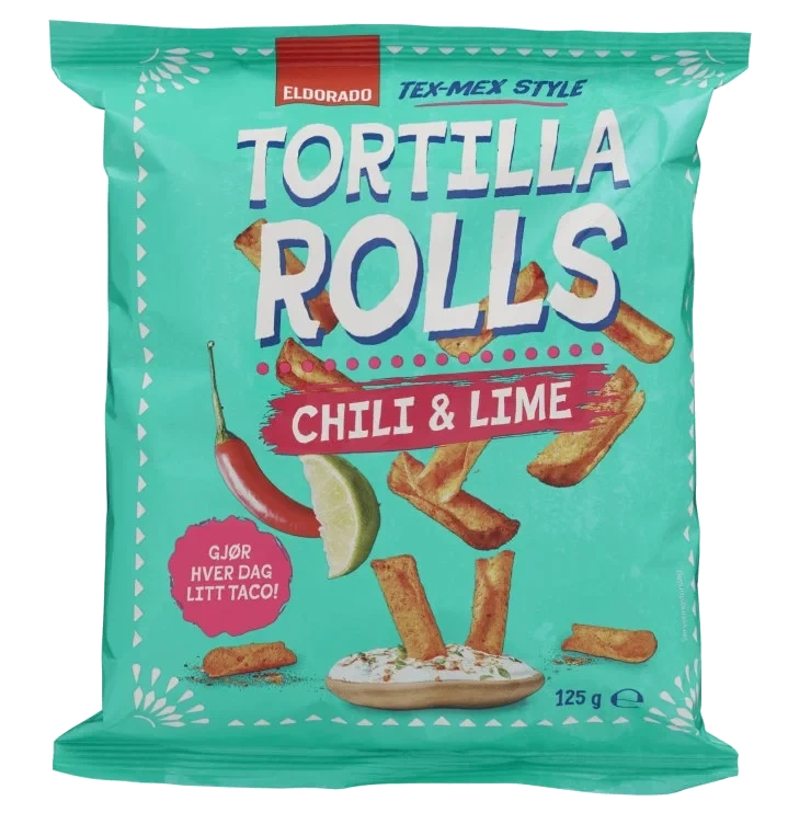 Tortilla Rolls Chili&lime 125g Eldorado