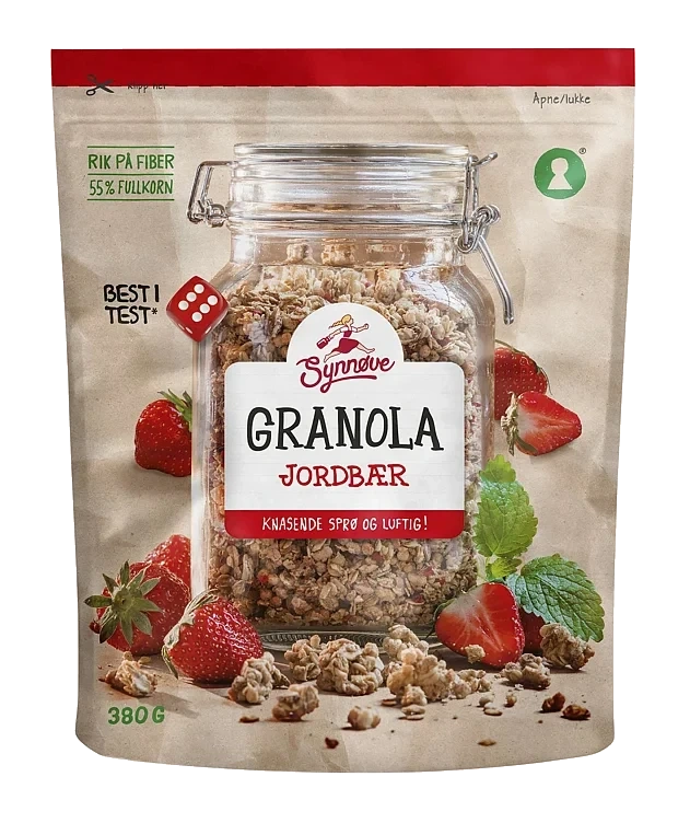 Granola med jordbær   380g