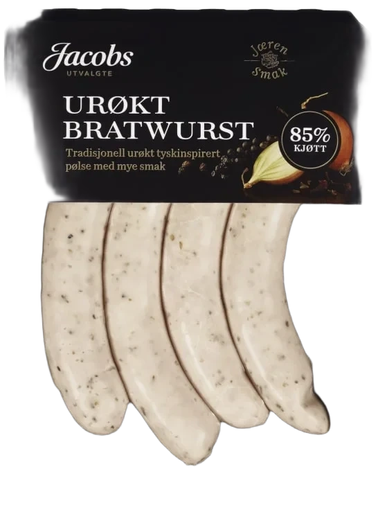 Bratwurst Urøkt 260g A.Idsøe/Jacobs Utvalgte