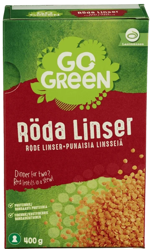 Røde Linser 400g Go Green