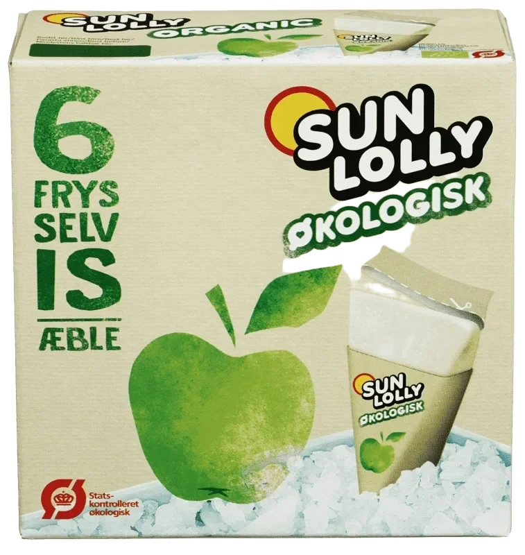 Sun Lolly Eple Økologisk 6pk