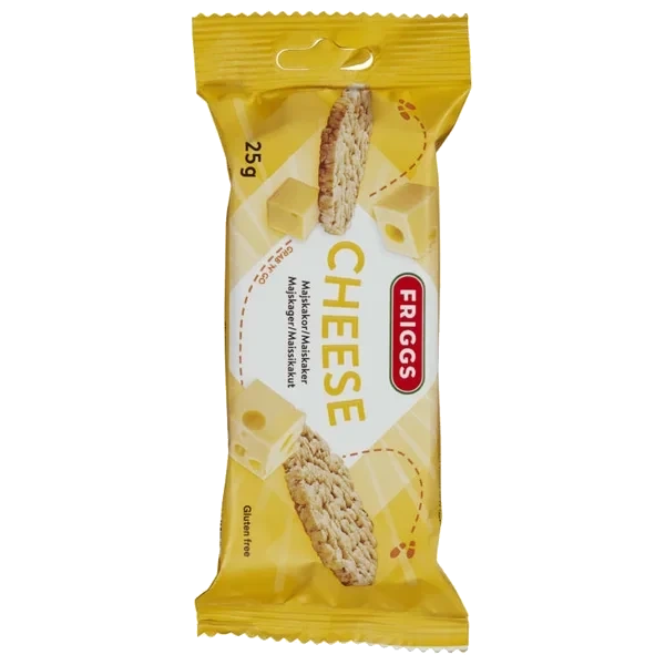 Maiskaker Cheese Glutenfri 25g Friggs