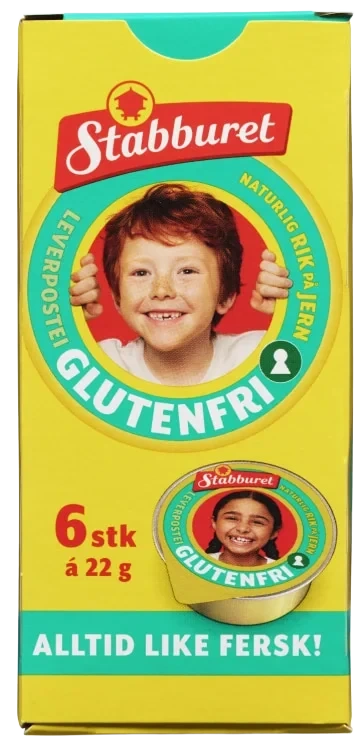 Leverpostei glutenfri 6x22g Stabburet
