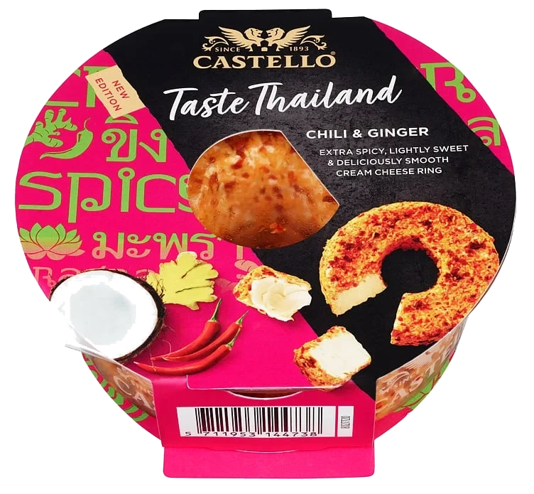 Castello kremostring chili & ingegær  125g