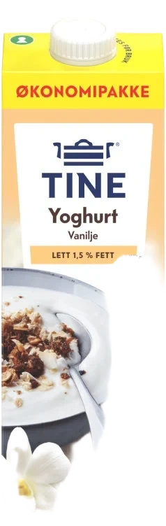 Tine Lettyoghurt Vanilje 1kg