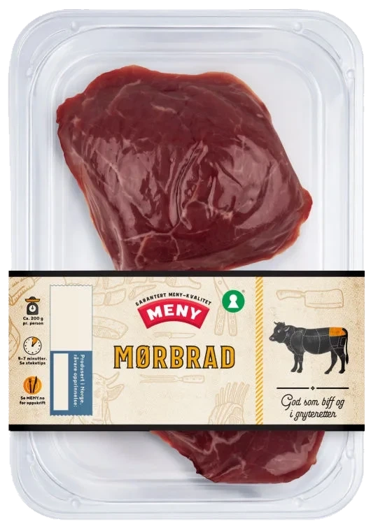Storfe Mørbrad skivet Ca385g Meny