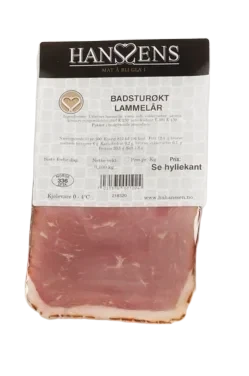 Badsturøkt Lammelår 100g Hanssens
