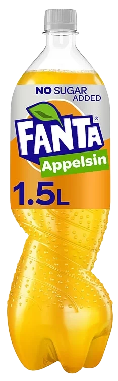 Fanta Appelsin Zero Sugar 1,5l flaske